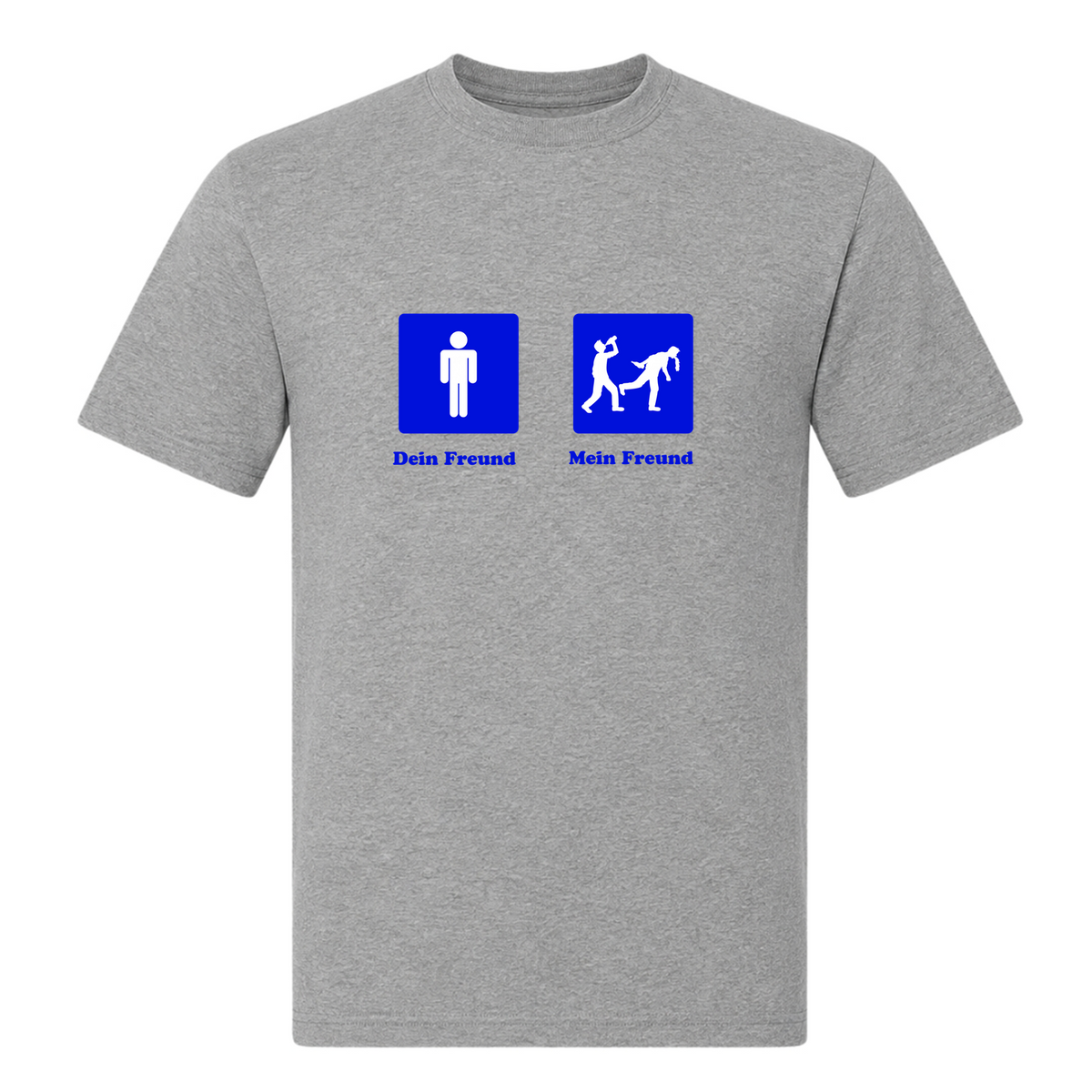 Dein vs. mein Freund-T-Shirt - Grey Melange