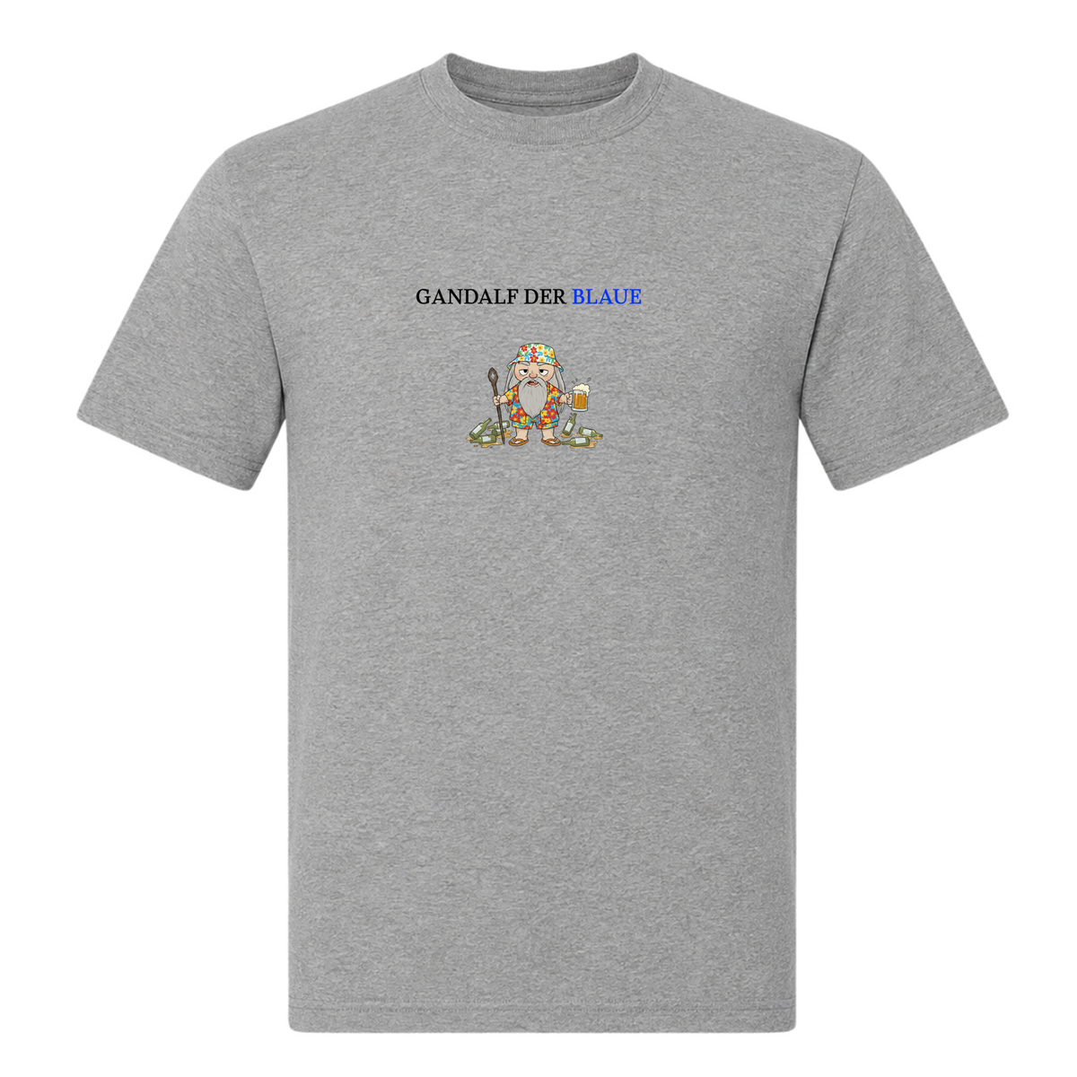 Gandalf der Blaue-T-Shirt - Grey Melange