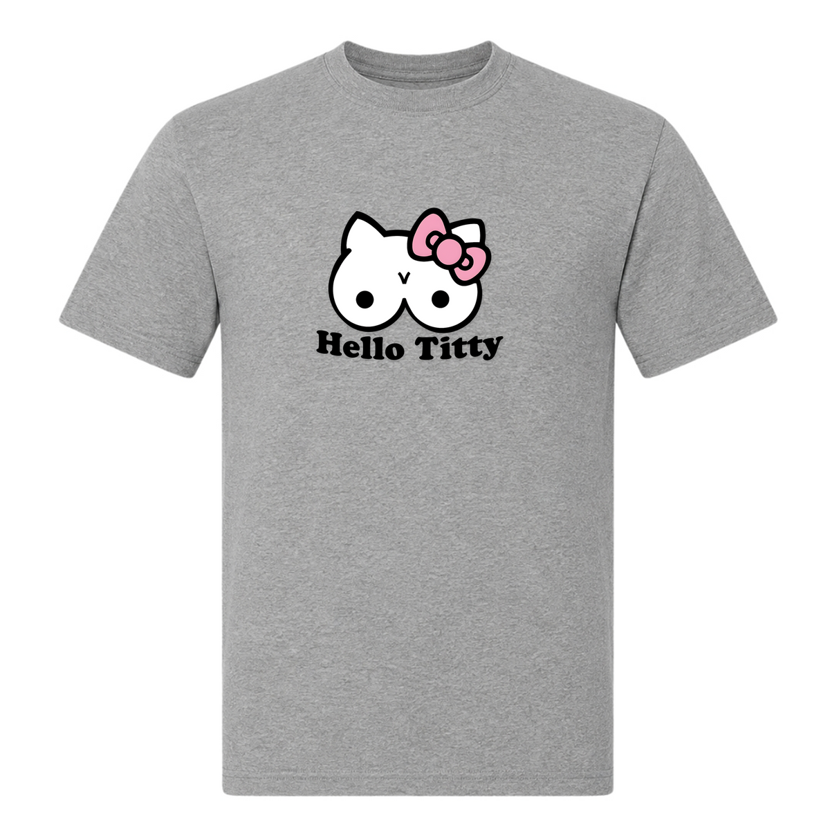 Hello Titty-T-Shirt - Grey Melange