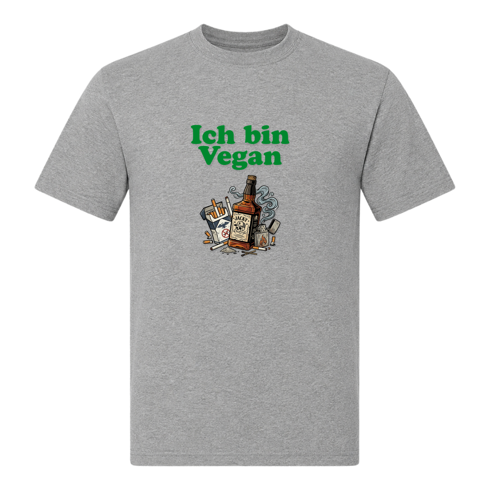 Ich bin Vegan-T-Shirt - Grey Melange