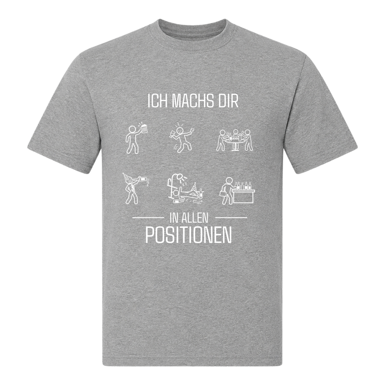 in Allen Postionen - T-Shirt - Grey Melange