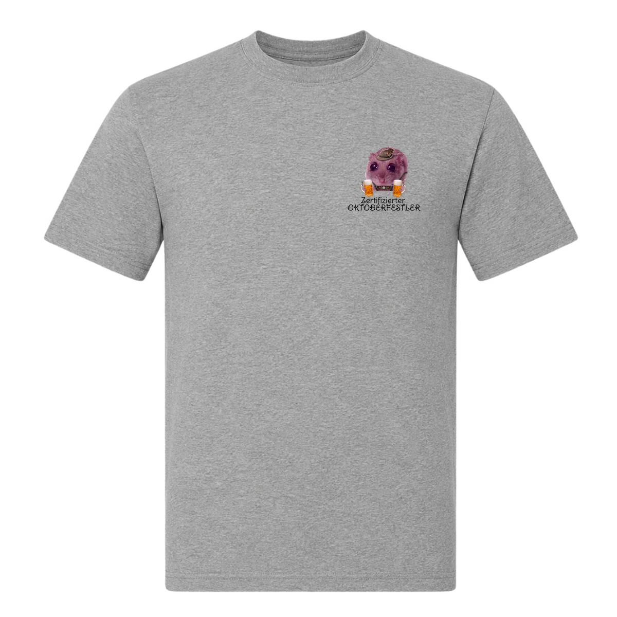 Zertifizierter Oktoberfest - T-Shirt - Grey Melange