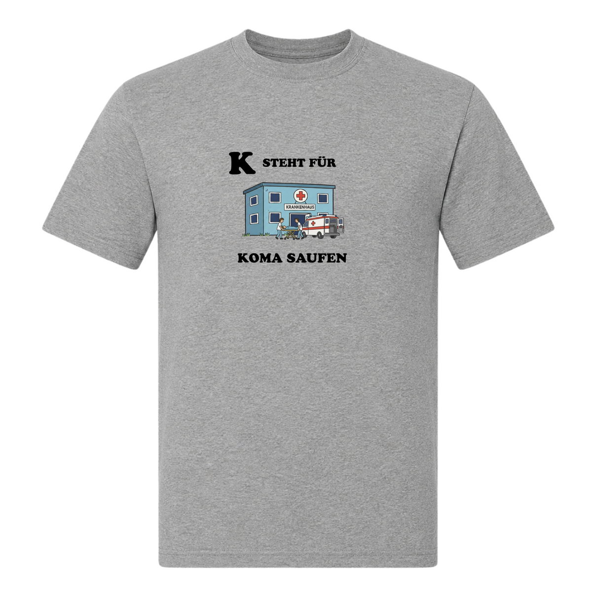 K Steht für-T-Shirt - Grey Melange
