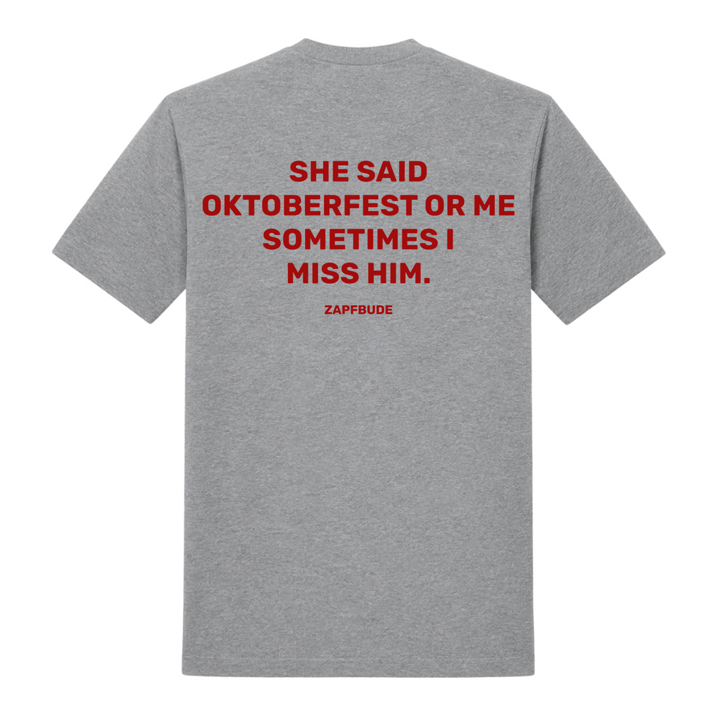 She said - T-Shirt - Grey Melange - Rueckseite