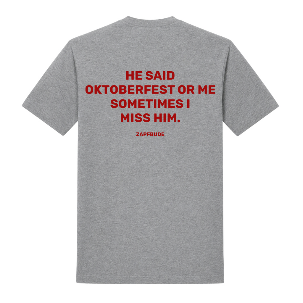 He said - T-Shirt - Grey Melange - Rueckseite
