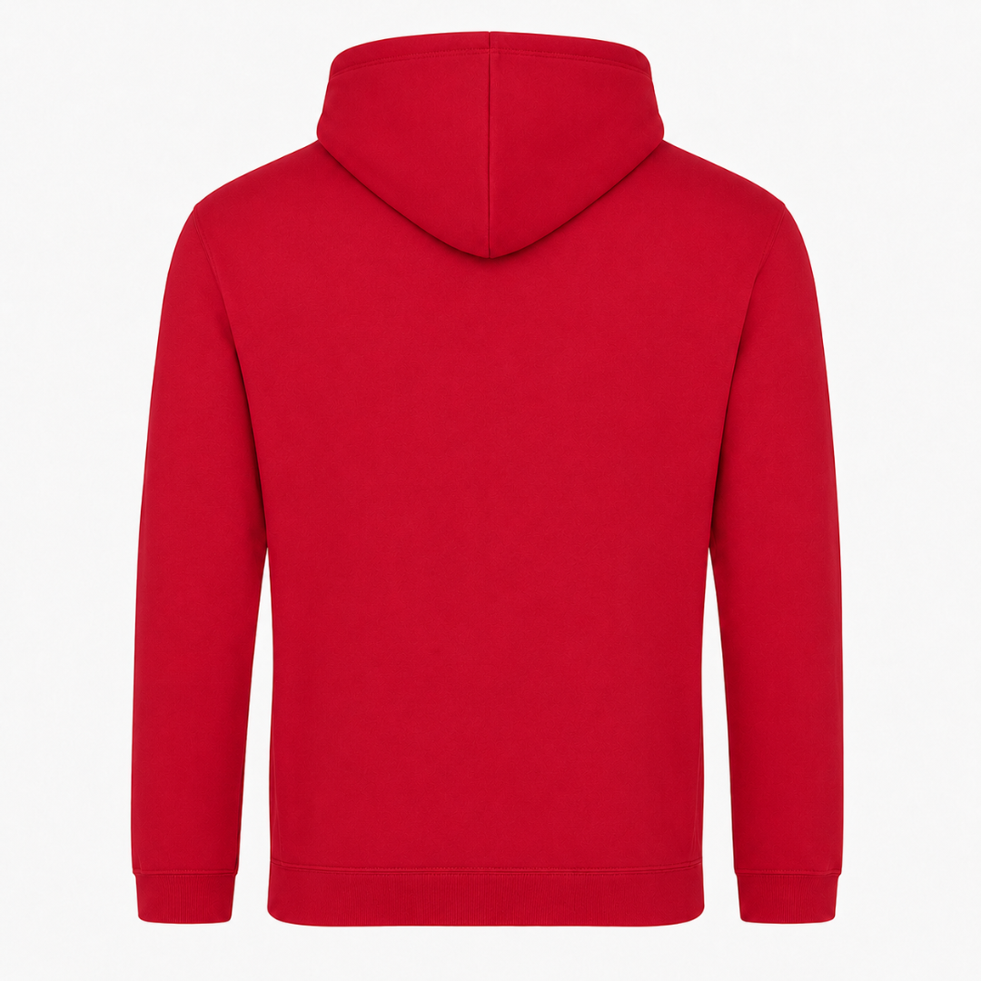 Ben der Assi - T-Shirt College Hoodie - rot - Rueckseite