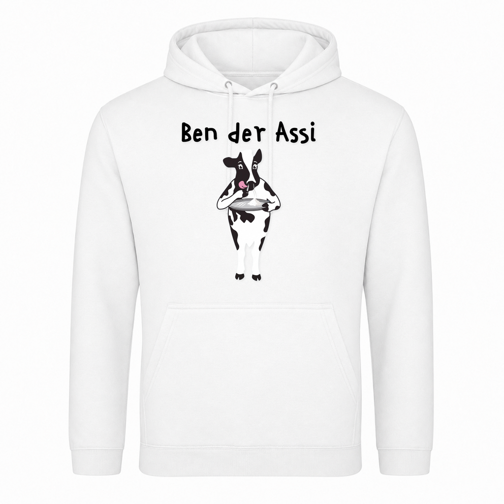 Ben der Assi - T-Shirt College Hoodie - Weiß