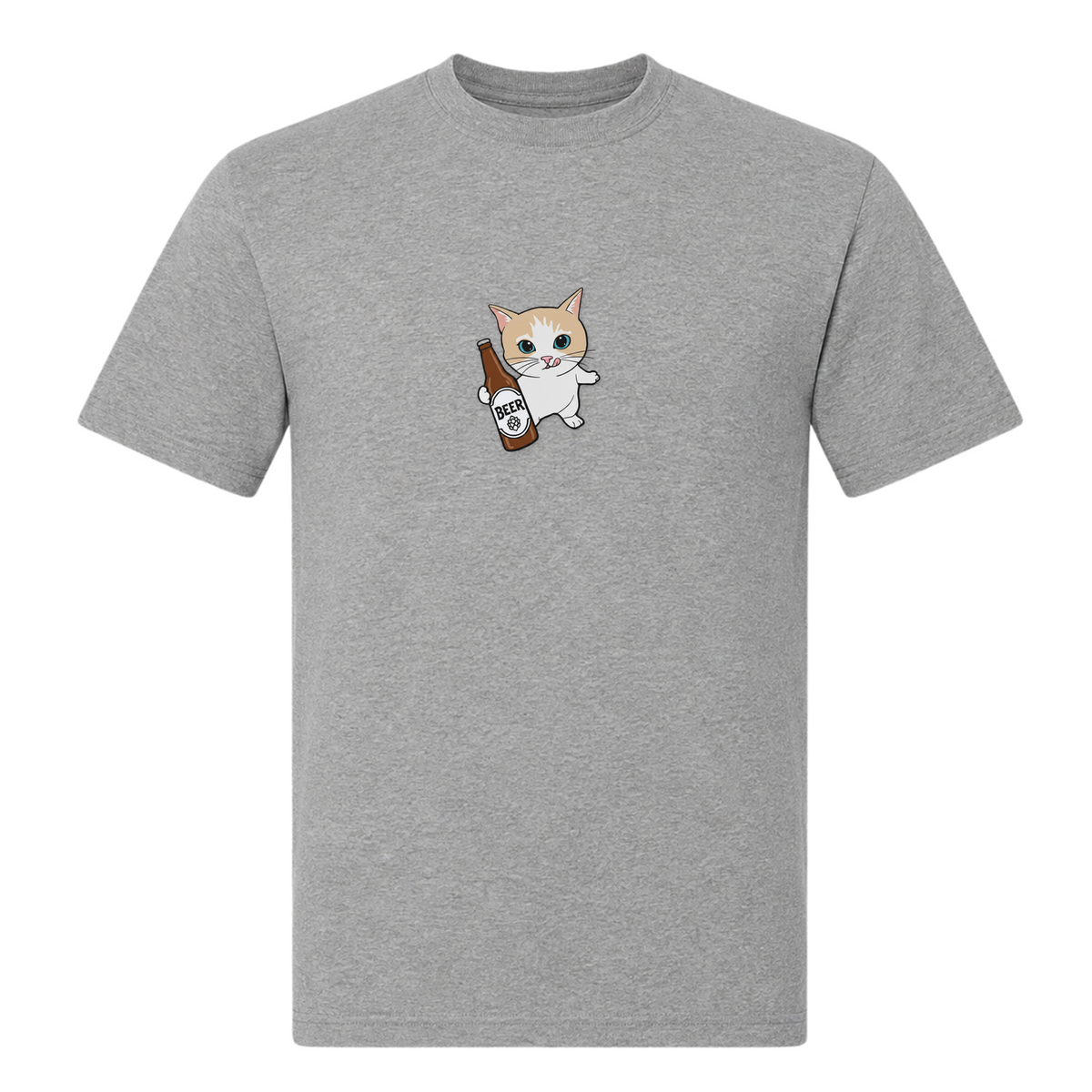 Katze-T-Shirt - Grey Melange