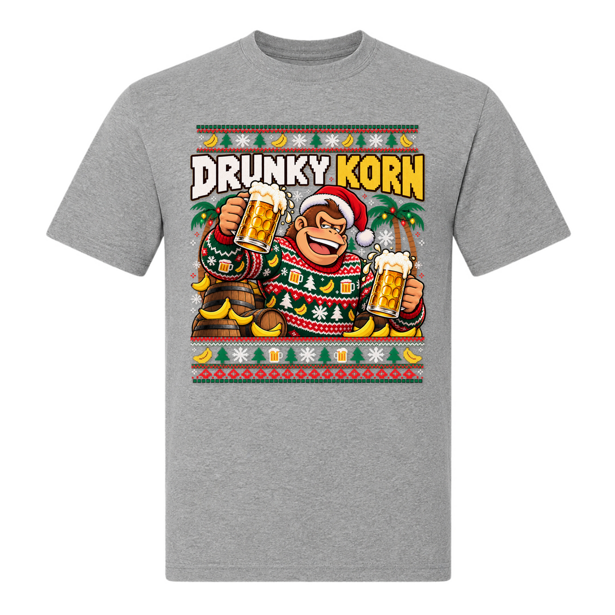 Drunky Kong - T-Shirt - grey melange