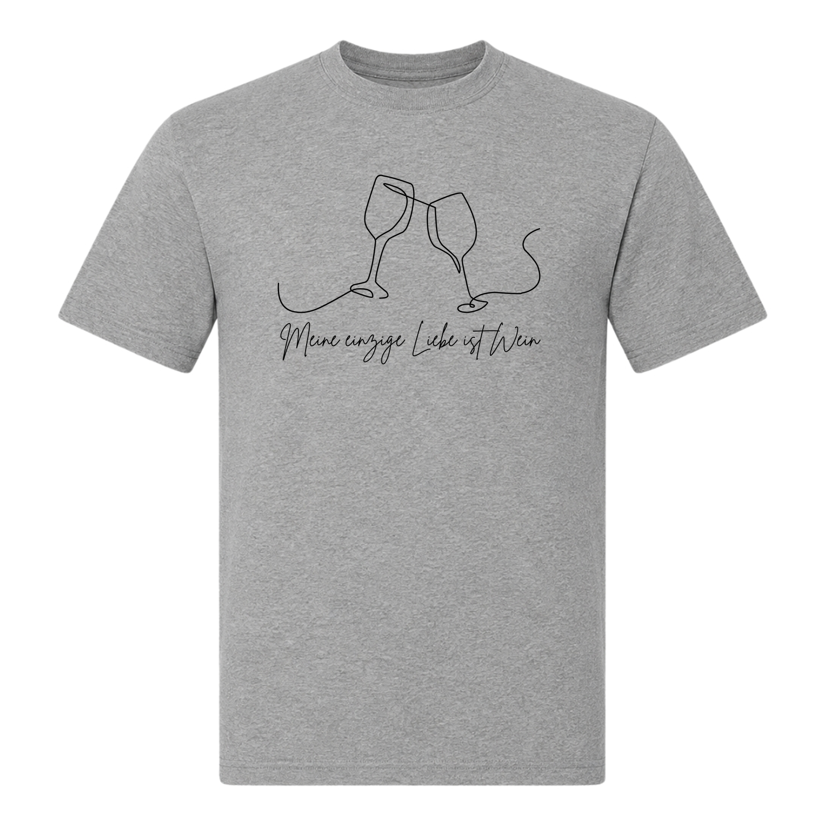 Wine Lover - T-Shirt - Grey Melange