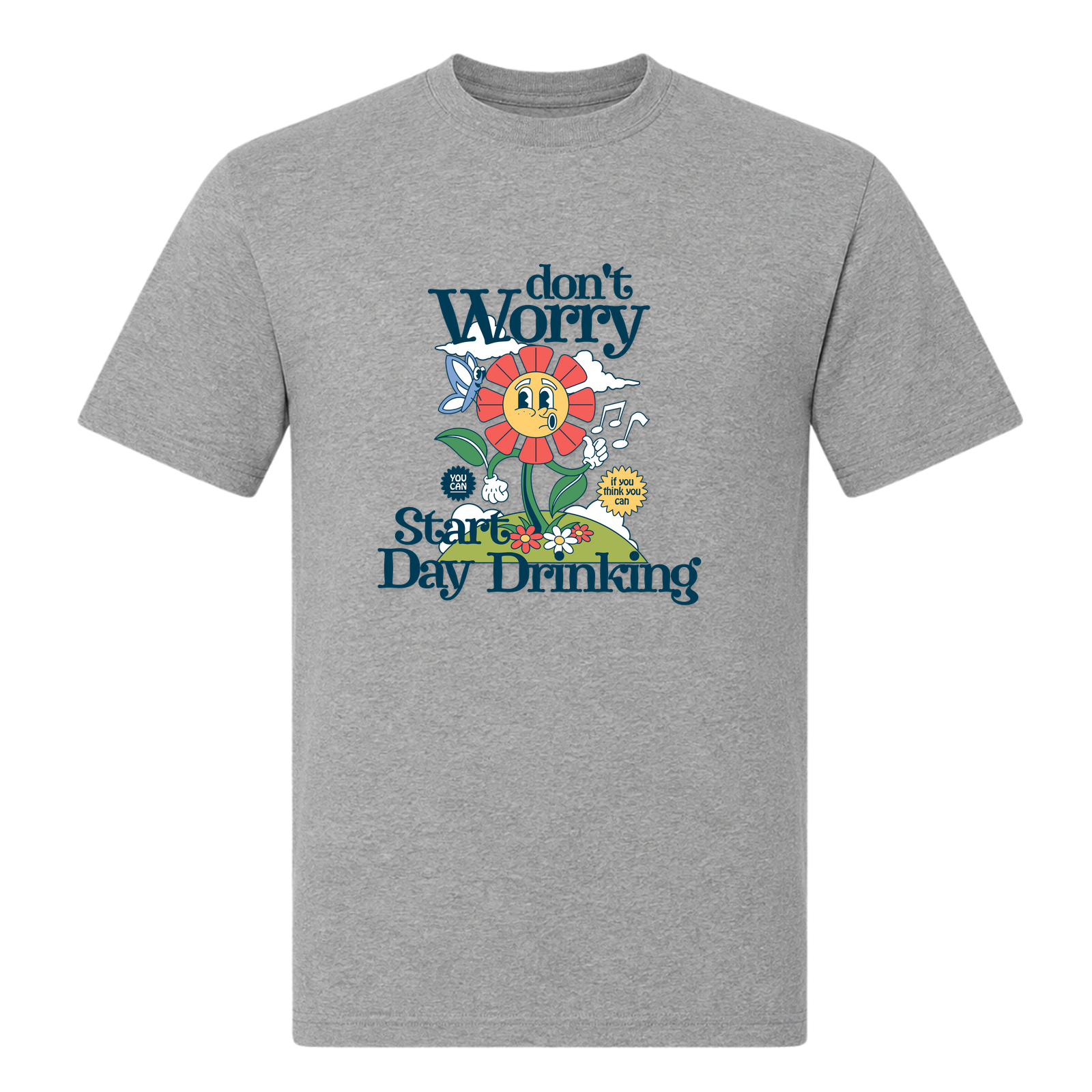 Start Day Drinking - T-Shirt - Grey Melange