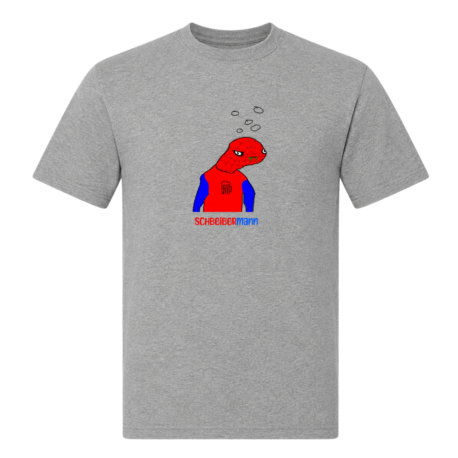 Schbeibermann-T-Shirt - Grey Melange